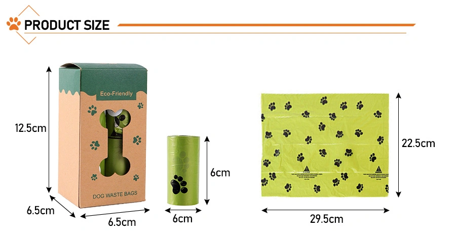 Biodegradable Compostable Disposable Eco Friendly Green Trash Garbage Pet Dog Waste Poop Poo Bag