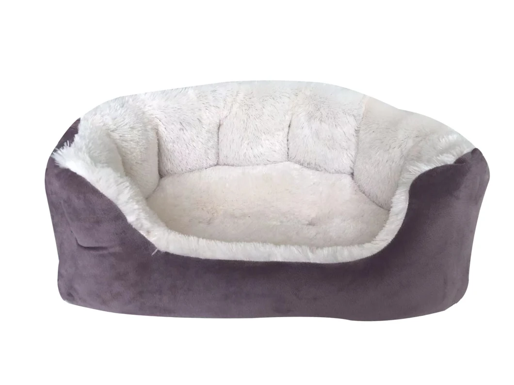 Green Soft Fleece Offwhite Needle Fur Pet Bed
