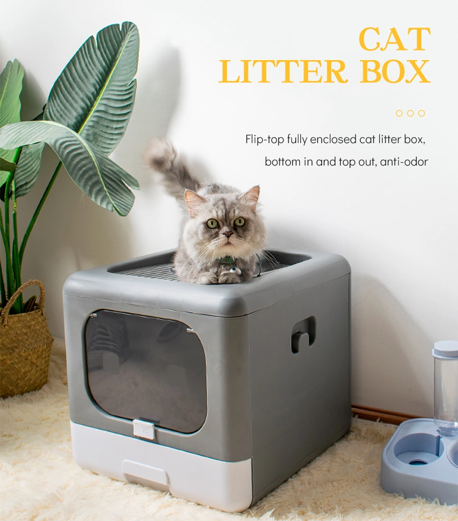 2023 Hot Selling Cat Litter Tray Cat W. C Foldable Drawer Type Cat Litter Box