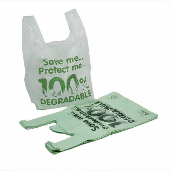 Plastic PE PLA Pbat Corn Starch Biodegradable Compostable Printing Scented Dog Poop Nappy Flat Food Vest Shopping Drawstring Trash Ziplock Garbage T-Shirt Bags