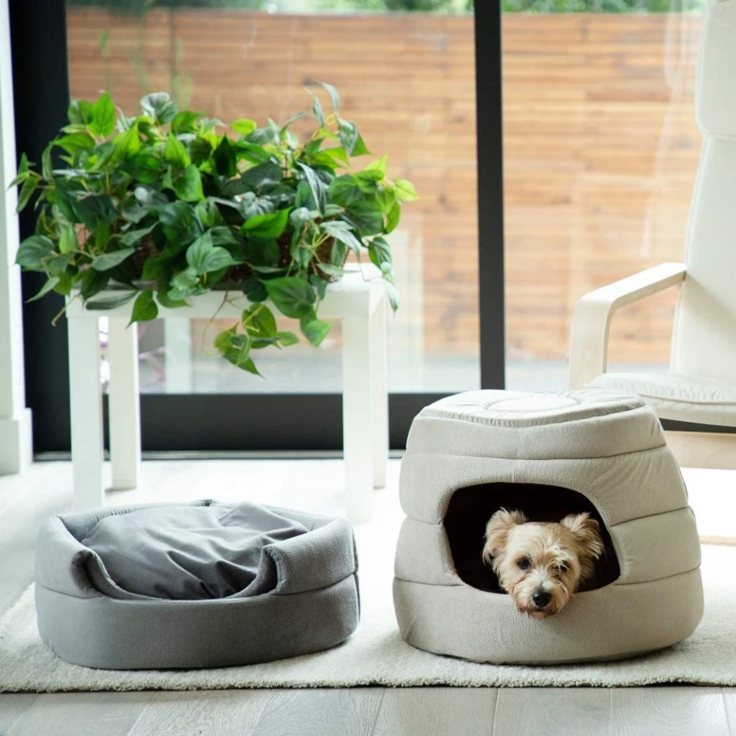 Honeycomb Cave Bed Comfortable Covered Dog Cat Tent Pet Bed House