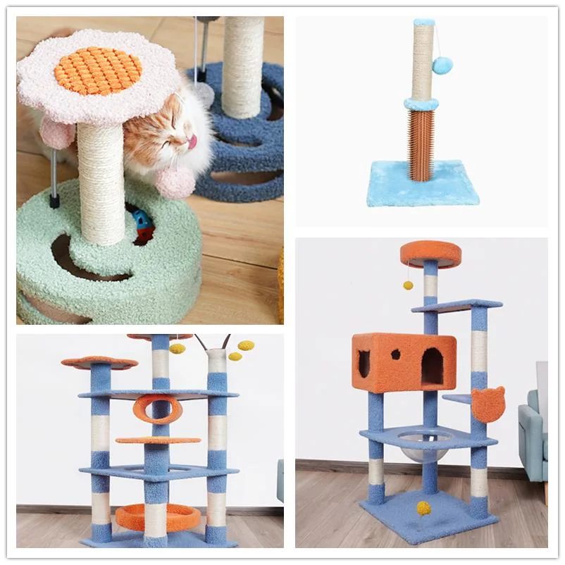 Creative Cat Toy Sisal Big Climbing Scratch Pet Scratcher Post Wood Cat Tree