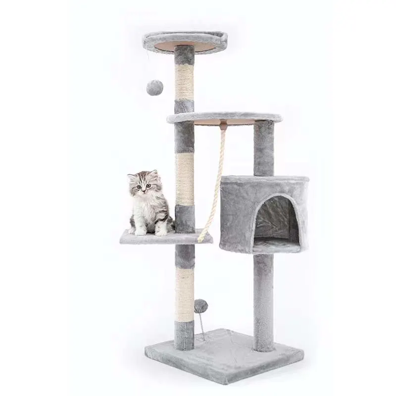 Multi-Level Cat Tower Wood Cat Treemultilayer Cat Tower Wood Cat Tree