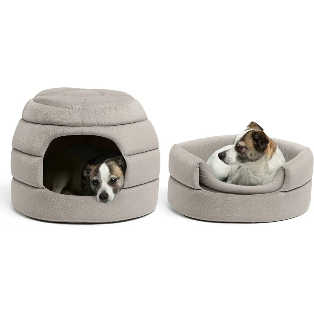 Honeycomb Cave Bed Comfortable Covered Dog Cat Tent Pet Bed House