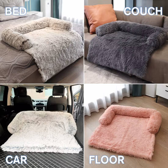 Fluffy Luxury Long Plush Warm Pet Sofa Bed