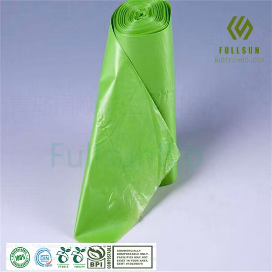 Corn Starch PLA Pbat Compostable Drawstring Garbage Trash Pet Waste Food Printing T-Shirt Vest Biodegradable Plastic Shopping Bags