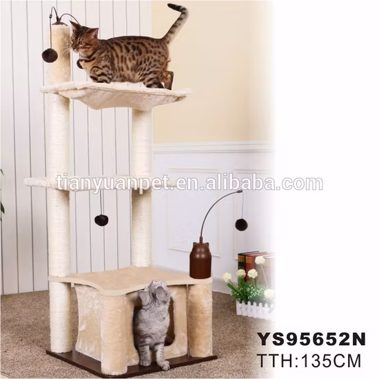 Cat Jumping Toy Scratching Wood Climbing Tower Cat Tree